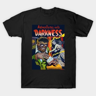 Adventure Into Darkness Vintage Comic Book Cover Art T-Shirt